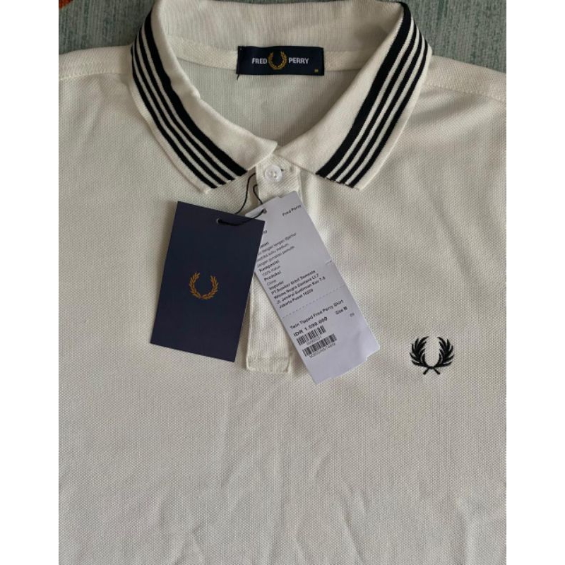 Fr3d P3r*y PoloTshirt White stripe black | Shopee Malaysia