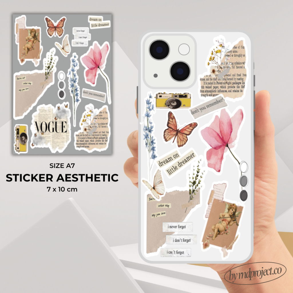Sticker Aesthetic Case Mobile Journal Scrapbook Tumblr Diary Notebook ...