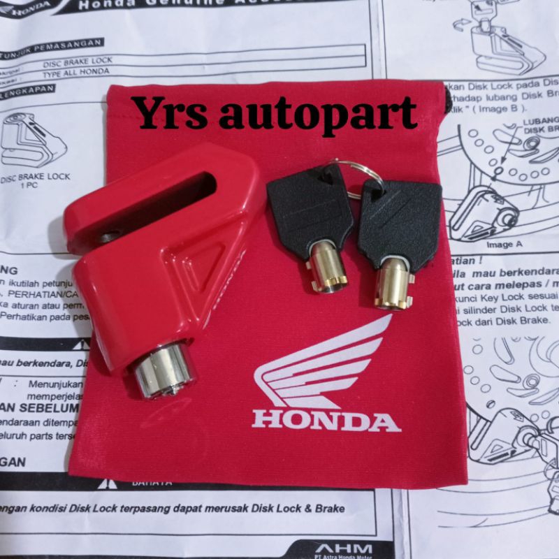 Honda Disc Padlock Lock Can Be Used For All Types Of Original ...