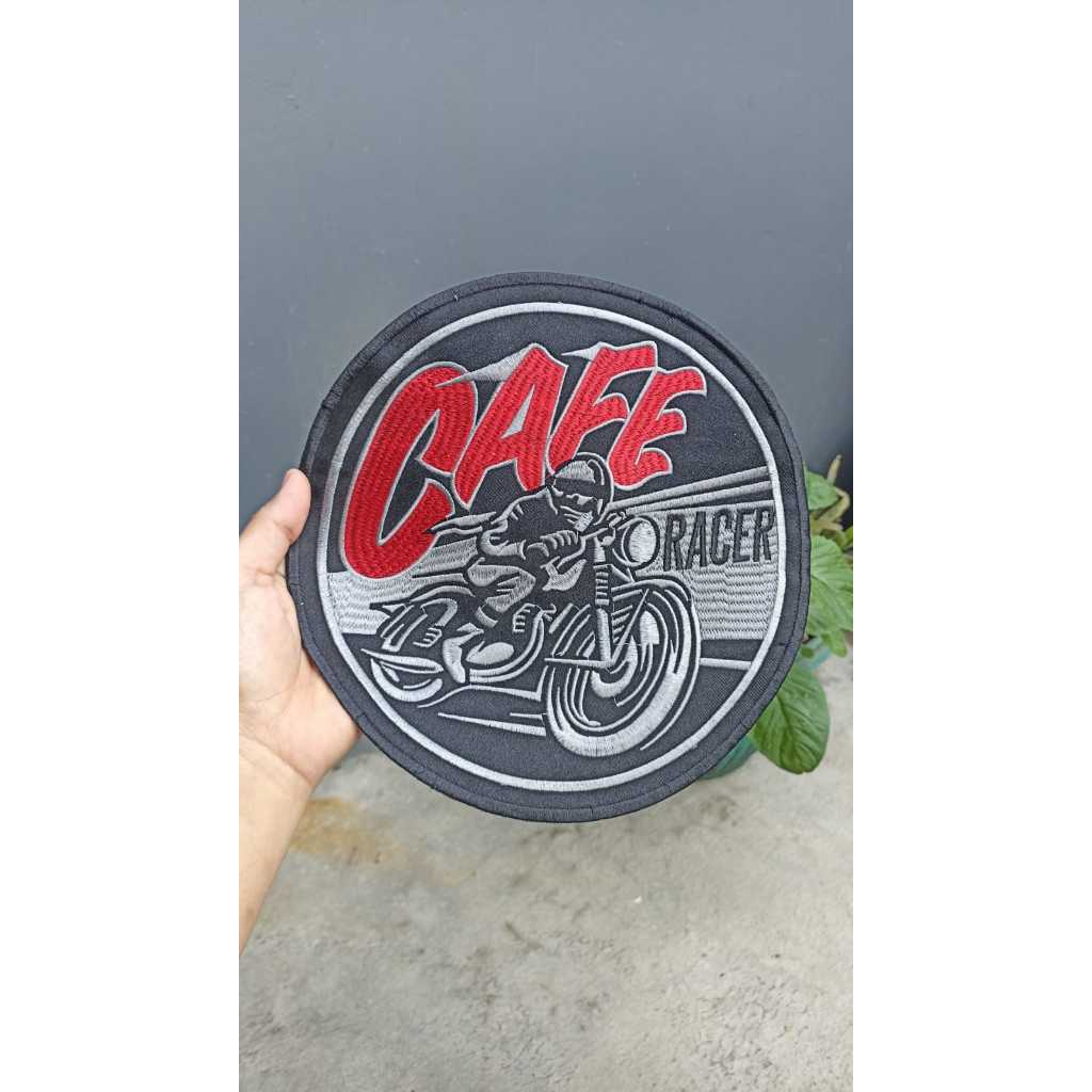 Large Back Patch Embroidery CAFE RACER Bike | Shopee Malaysia