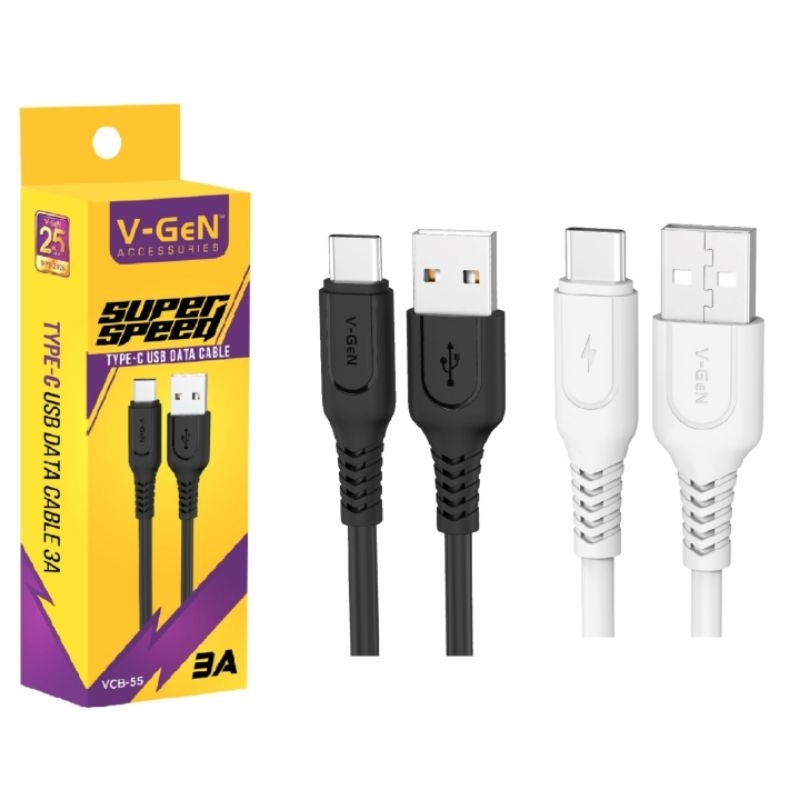 V-GeN VCB-55 3A Fast Charging Round USB Type C Data Cable VGEN (HWARTZ ...