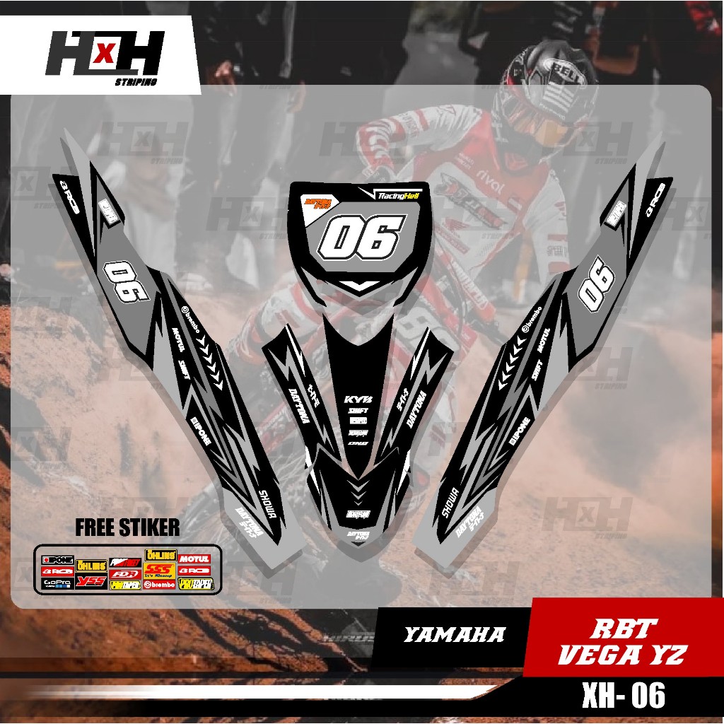 Sticker STRIPING RBT YAMAHA VEGA R NEW Duck STICKER MODIF SUPERMOTO YZ ...