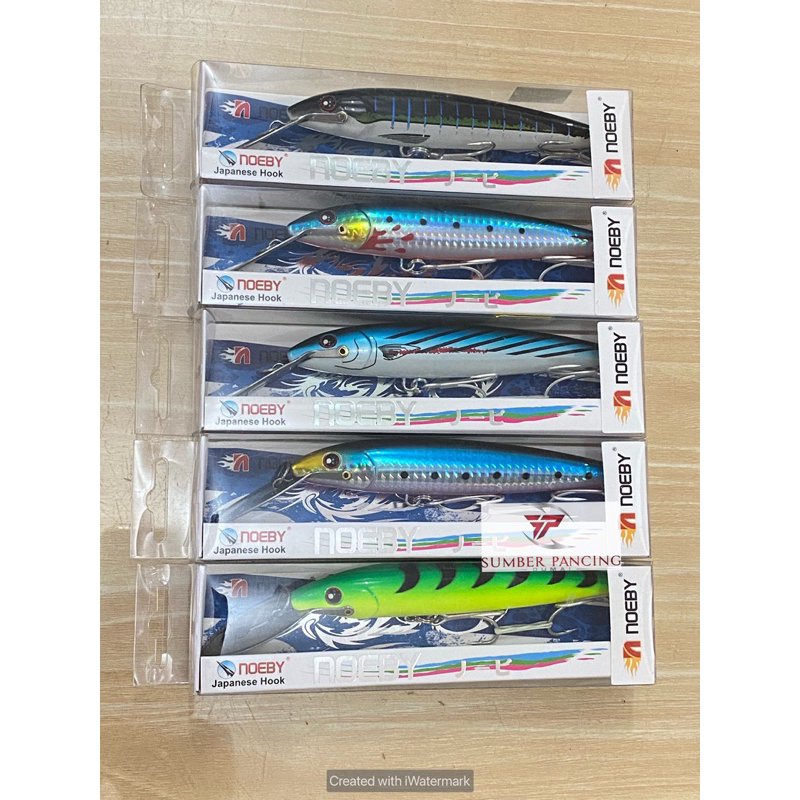 Leurre Noeby Minnow 15cm 24g - Flottant, Bleu Maquereau - Pêche Mer