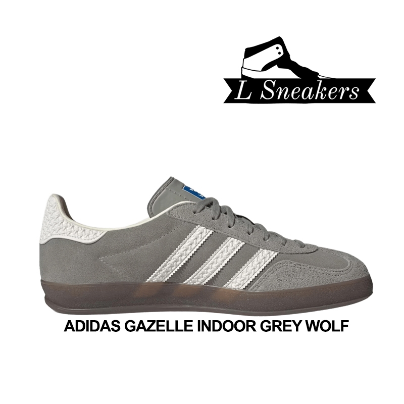 Adidas Gazelle Indoor Gray Wolf Shoes | Shopee Malaysia