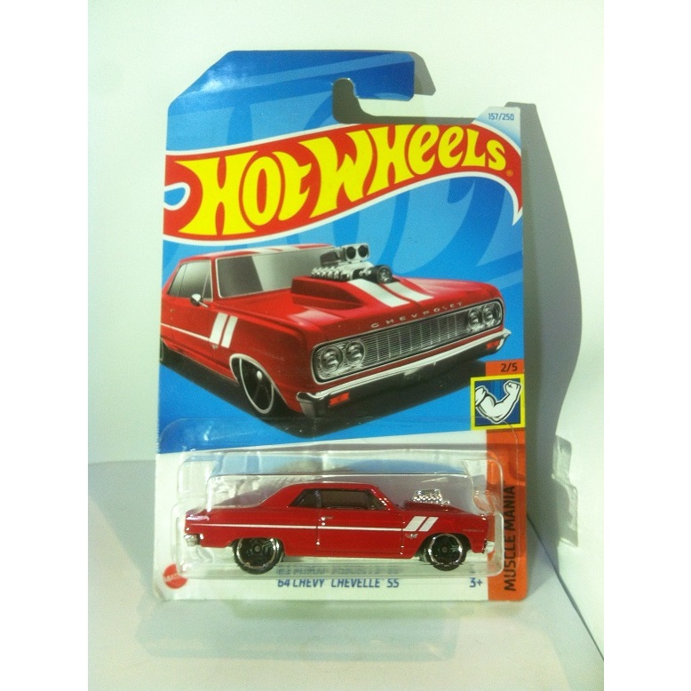 Hot Wheels ’64 Chevy Chevelle SS Muscle Mania 2/5 - Modellino Scala 1:64 Rosso Con Porte Apribili - 2