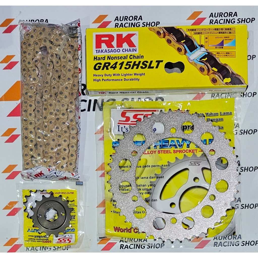 Gear Set SSS 415 Yamaha R15 V3 / R15 V4 Vixion R VVA & Chain RK 415 ...