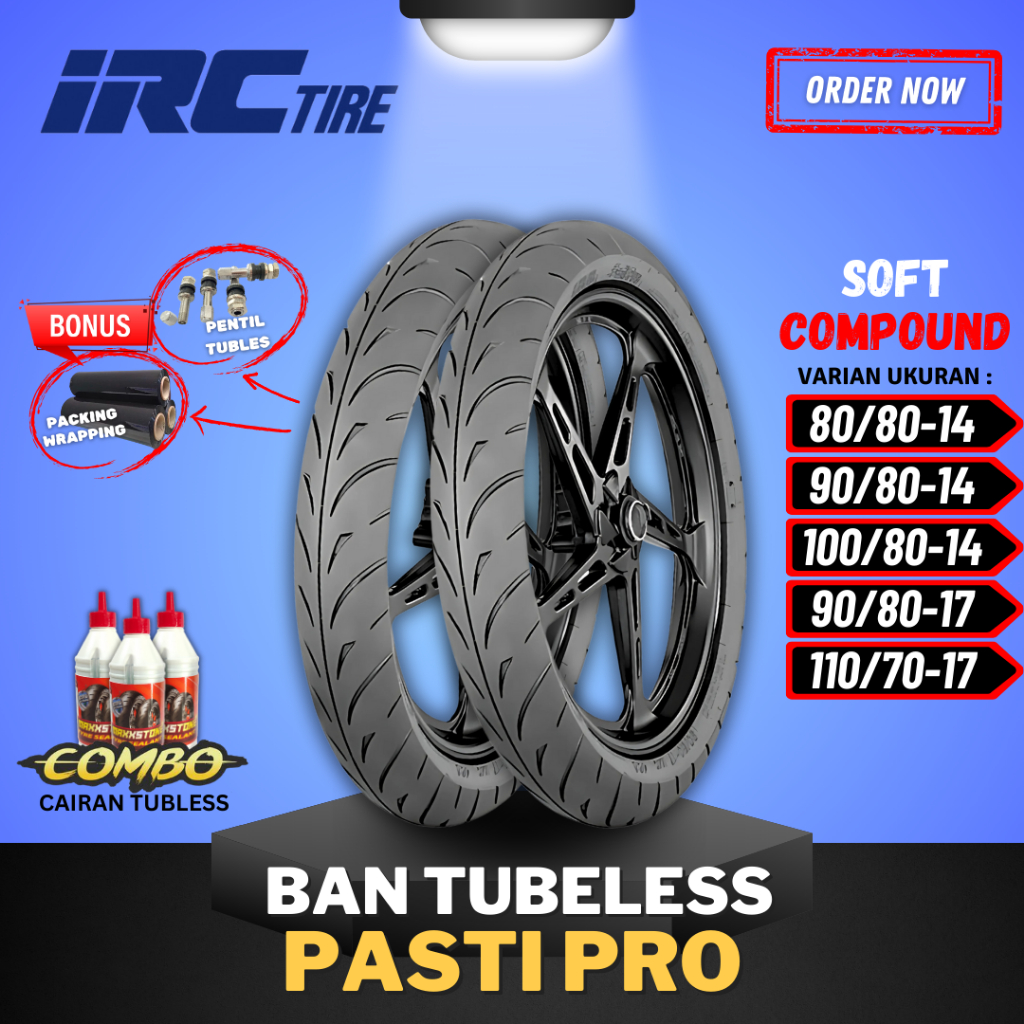 IRC SOFT COMPOUND FASTI PRO TIRES (80/80-14 / 90/80-14 / 100/80-14 / 90 ...