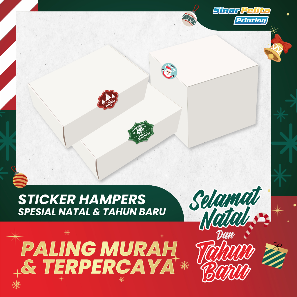 Christmas hamper stickers | Custom Christmas Label Stickers | Shopee ...