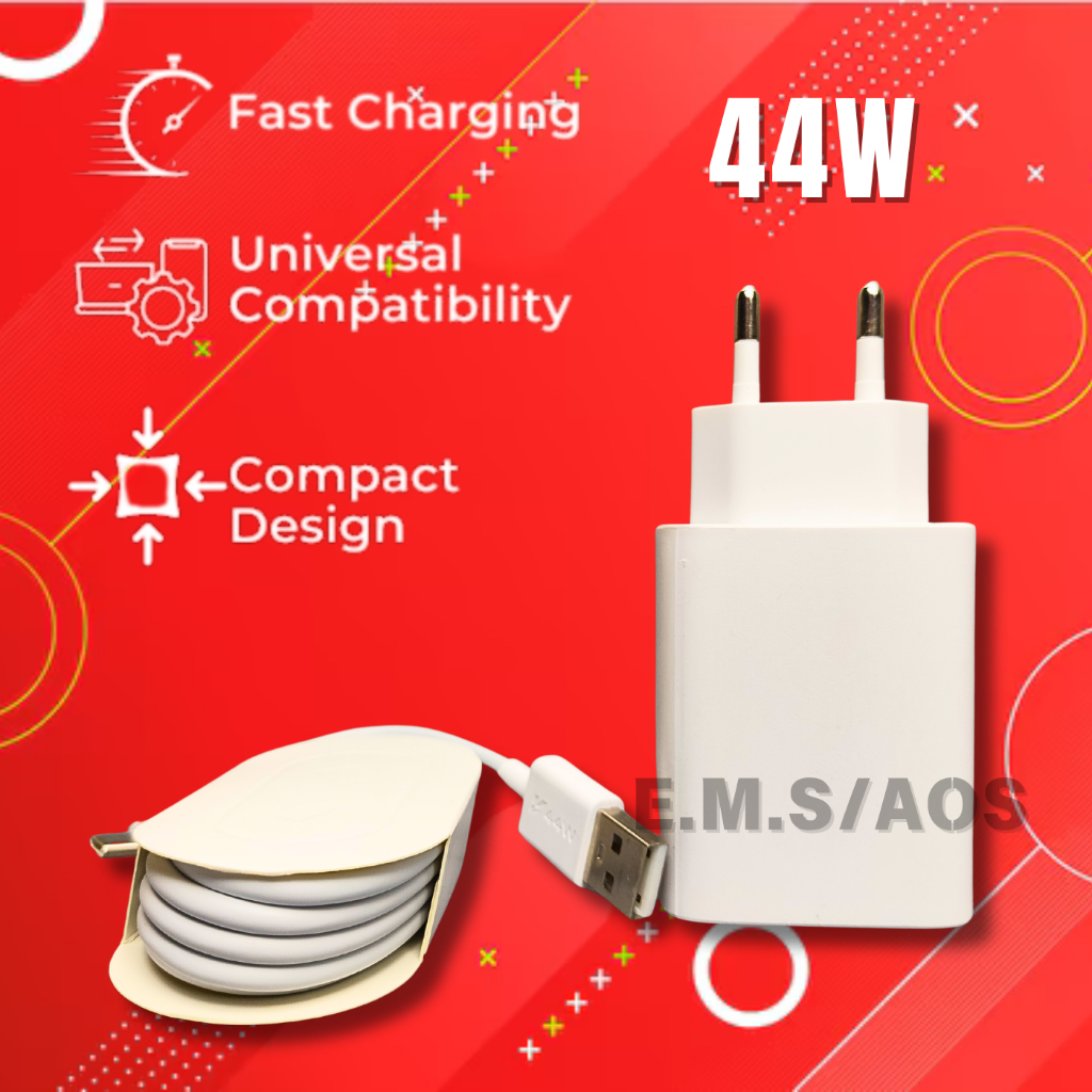 Charger Vivo 44W USB Type-C Flash Charger V23 V21 V25 PRO X70 | Shopee ...