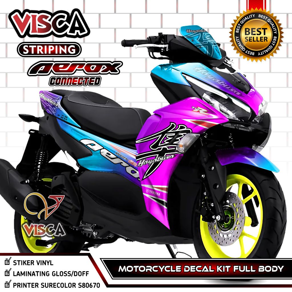 Aerox 155 Connected 2021 2022 Full Body Decal - Cool 2021 2022 Aerox 155 Connected Sticker ...