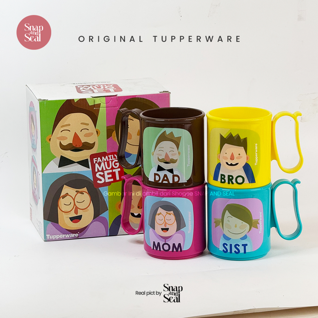 Tupperware Family Mug 300ml 1 Set gets 4 | Shopee Malaysia