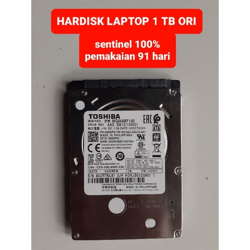 Hard DISK HDD laptop notebook 1 TB ORI | Shopee Malaysia