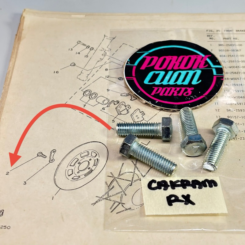 Yamaha RX KING RXKING RXK RXS RX SPECIAL RXZ RZR disc disc bolts ...