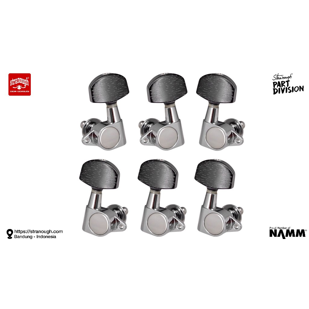 Tuning Machine Carbon Button LR Set (Chrome) | Shopee Malaysia