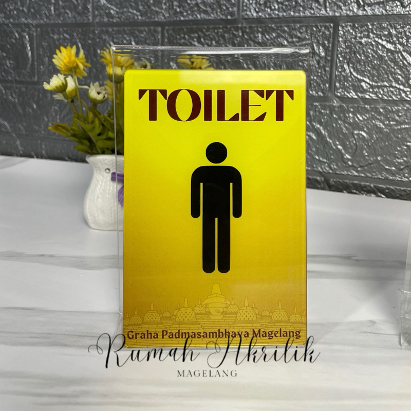 1 set ACRYLIC SIGN BOARD TOILET MEN / WOMEN // ACRYLIC // RAMBU // // 2 ...