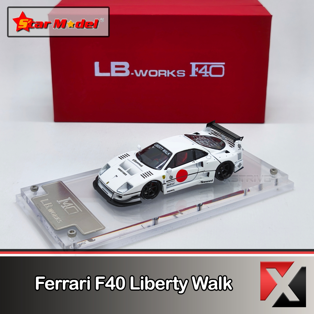 Star Model 1:64 Ferrari F40 LBWK White Openable Engine Hood | Shopee ...