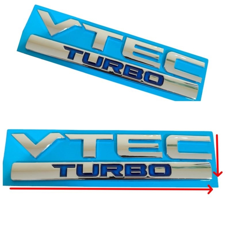 Premium HONDA VTEC TURBO CHROME WRITING SYMBOL LOGO EMBLEM | Shopee ...