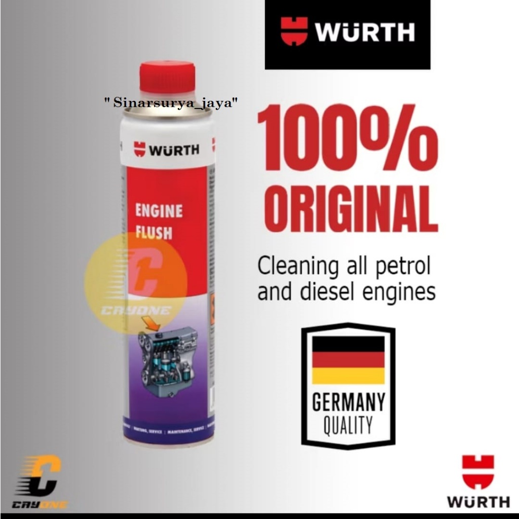 MESIN Original WURTH Engine Flush 300 ML - Cleaner for Gasoline and ...