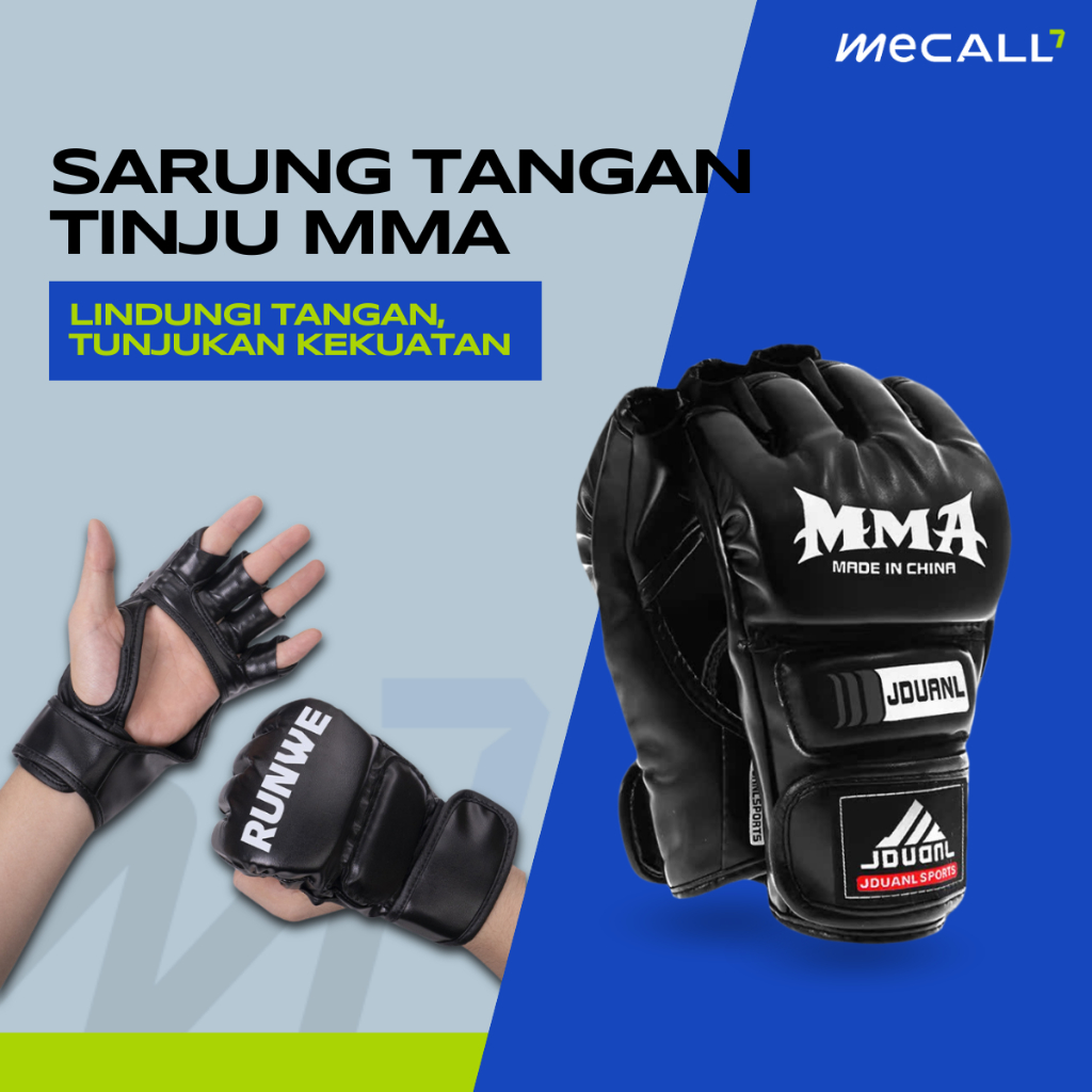 Mma UFC Boxing Leather Glove Boxing Gloves - FE-BO0027 - Black | Shopee ...