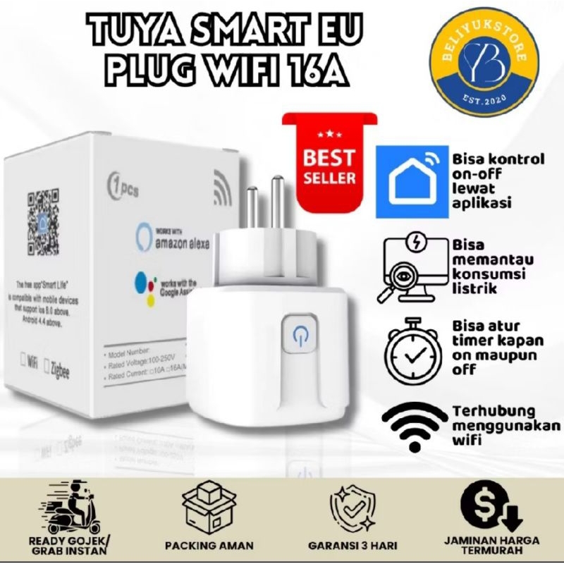 Tuya wifi Smart plug socket socket 16A Smart socket power control ...