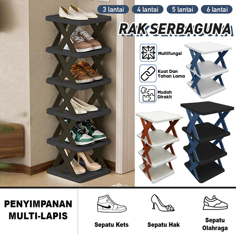 Dynamic black X shoe rack / Stackable Shoe Rack Sandal Rack Sandal ...