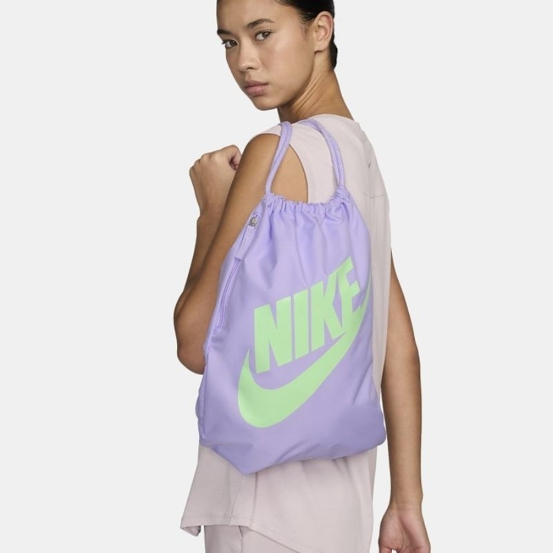 Purple nike drawstring bag on sale