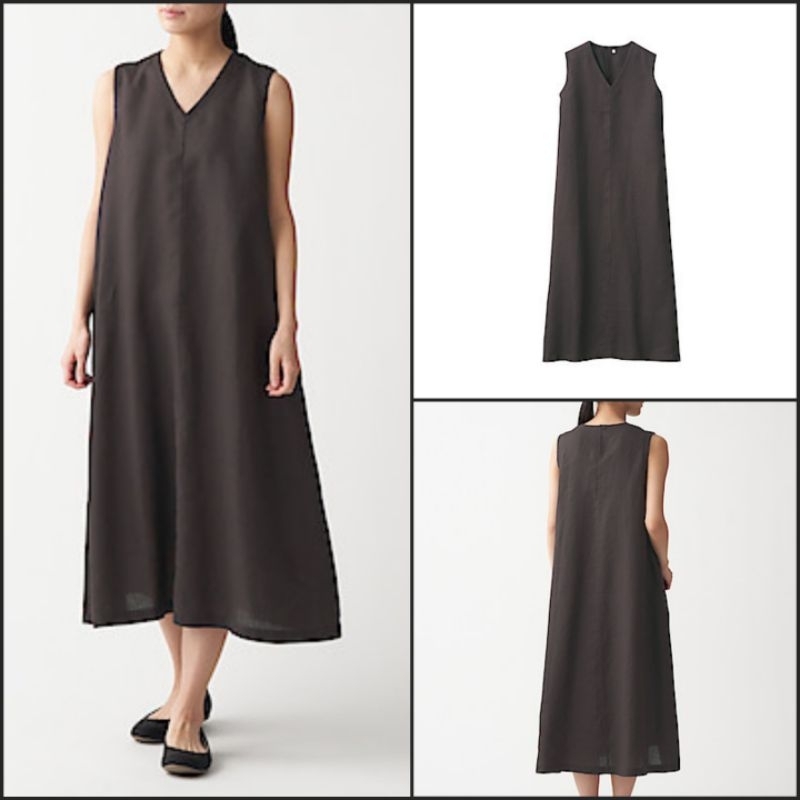 Muji linen dress 2019 outlet