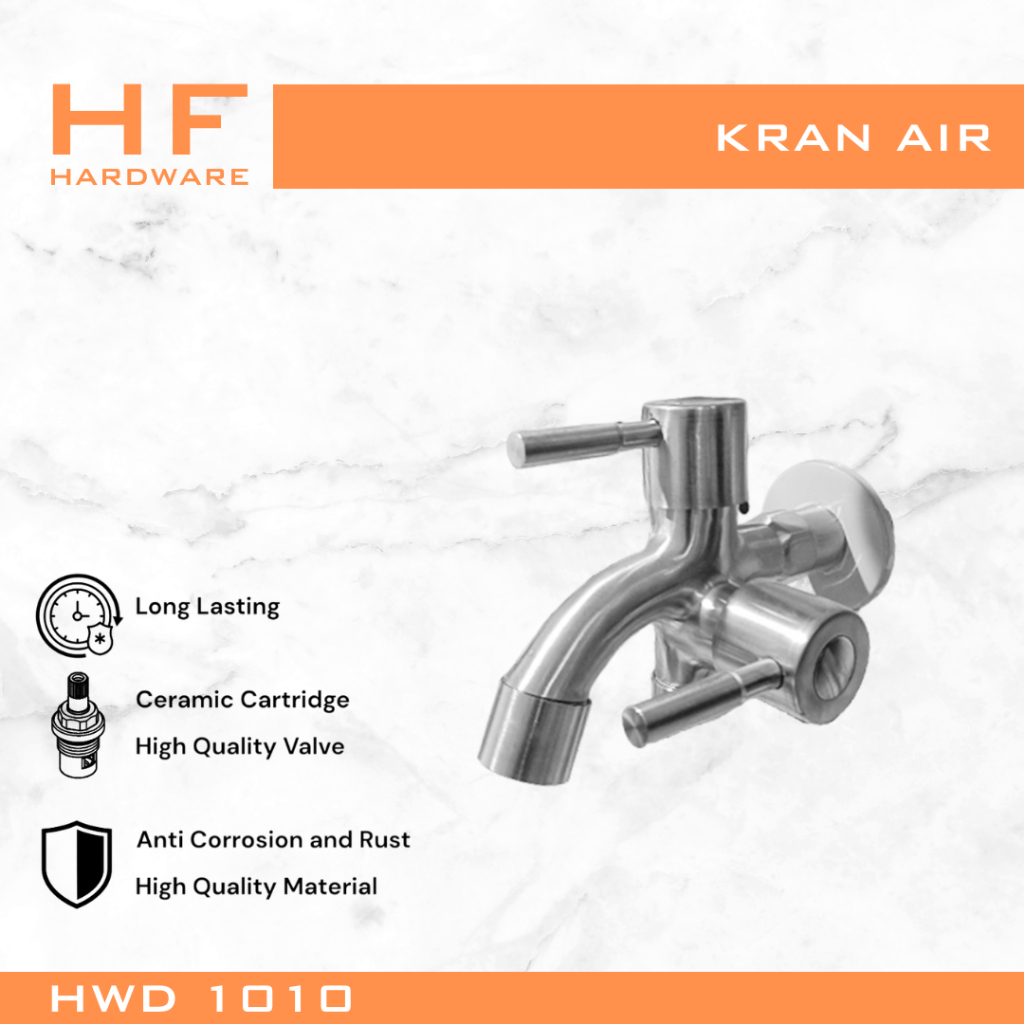 MESIN HF HARDWARE HWD Chrome Series Garden Branch Water Faucet / Wall ...