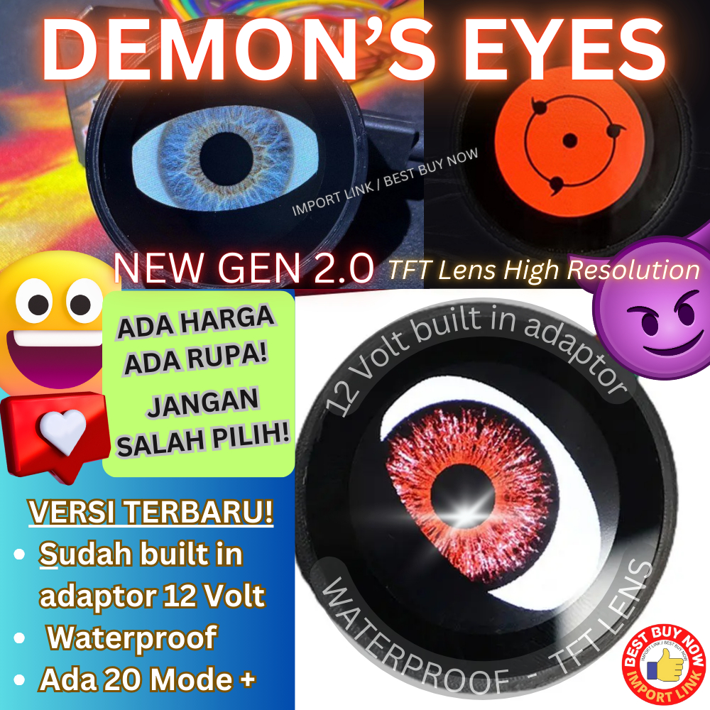 MATA Biled Led Lights Variation Of Motorcycle Satan Eyes Sharingan ...