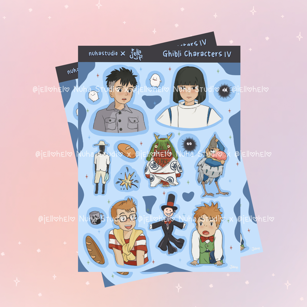 Sticker by jellohelo | Ghibli ver 4 Movie The Boy & The Heron, Mahito ...
