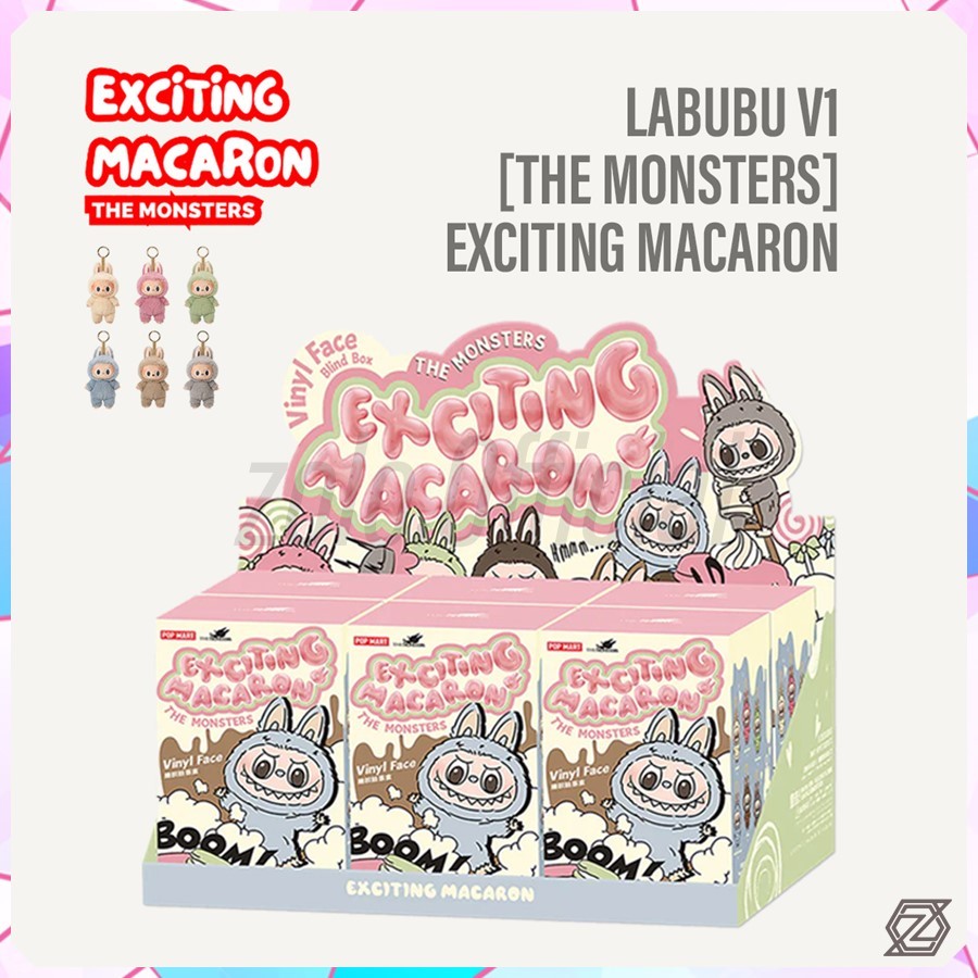 [zolo] Pop MART Labubu The Monster Exciting Macaron Vynil Face Blind ...