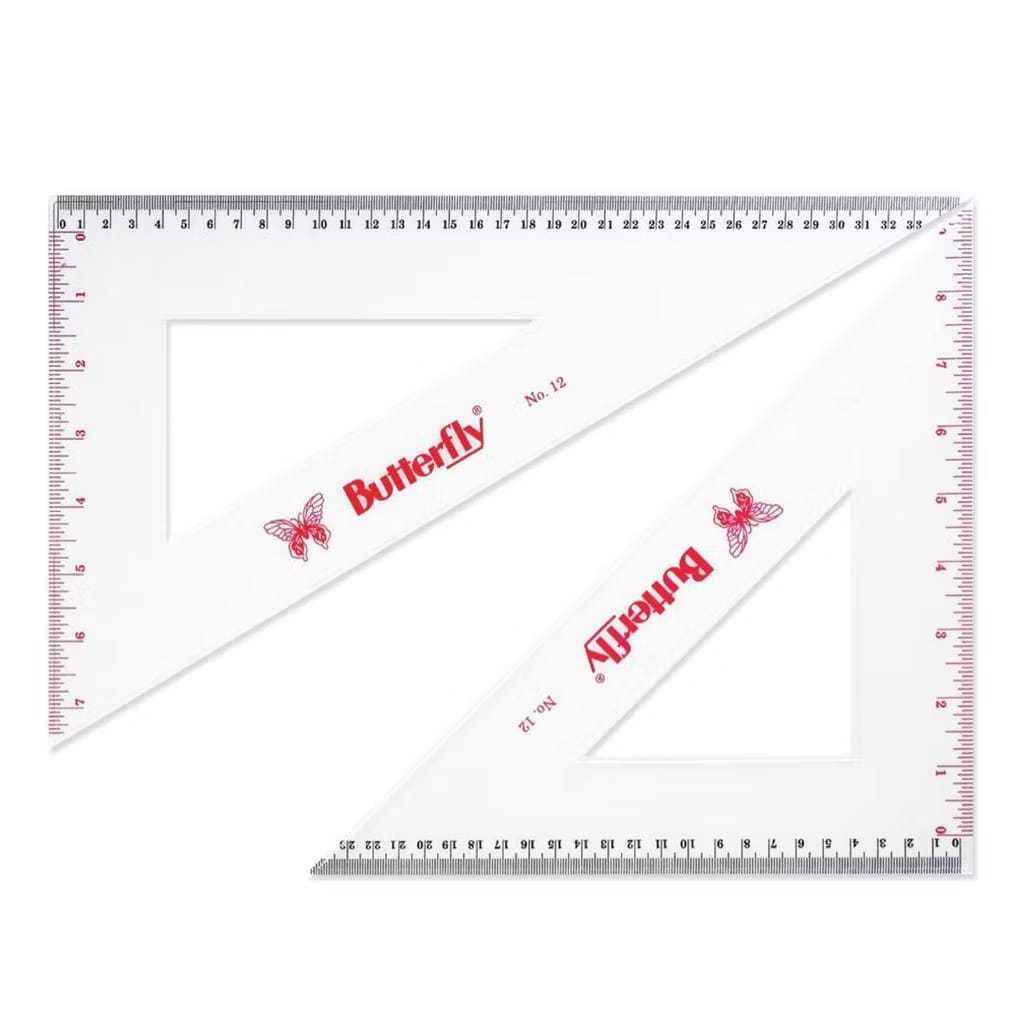 12-triangle Butterfly Ruler | Shopee Malaysia