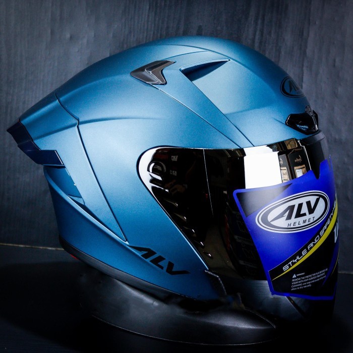 Alv ULTRON PRO HALF FACE HELMET - DARK TEAL DOFF- ORIGINAL - SILVER ...