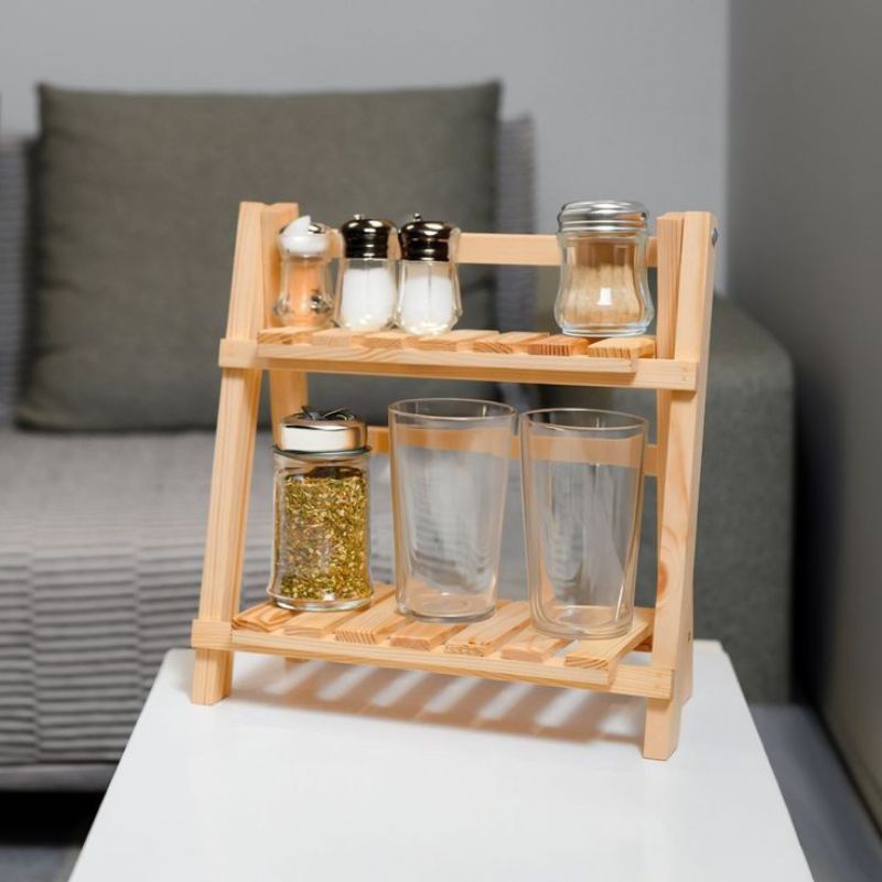 Folding Spice Cosmetic Rack/Folding Table Shelf | Shopee Malaysia