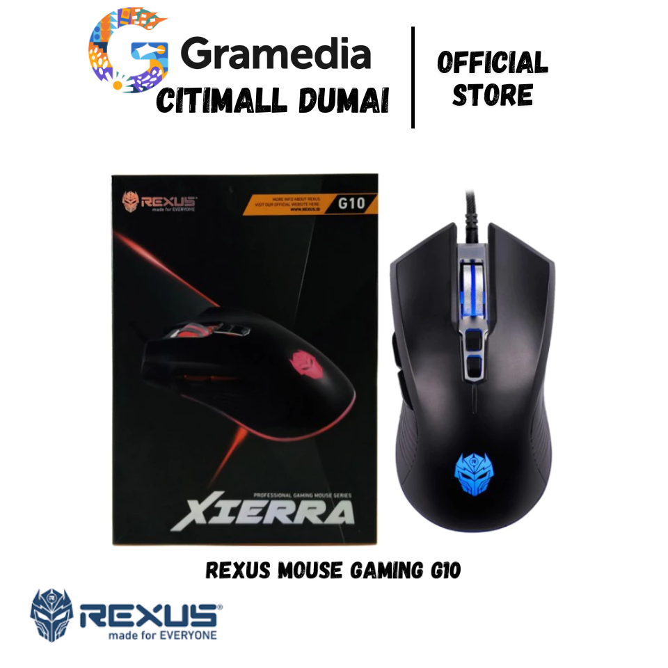 REXUS GAMING MOUSE XIERRA G10 (Original) Gramedia Citimall Dumai ...