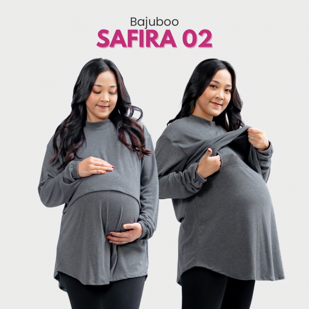 Bajuboo Safira vol.2 - Busui & Bumil Friendly Waffle Apron Tunic Uniqlo ...