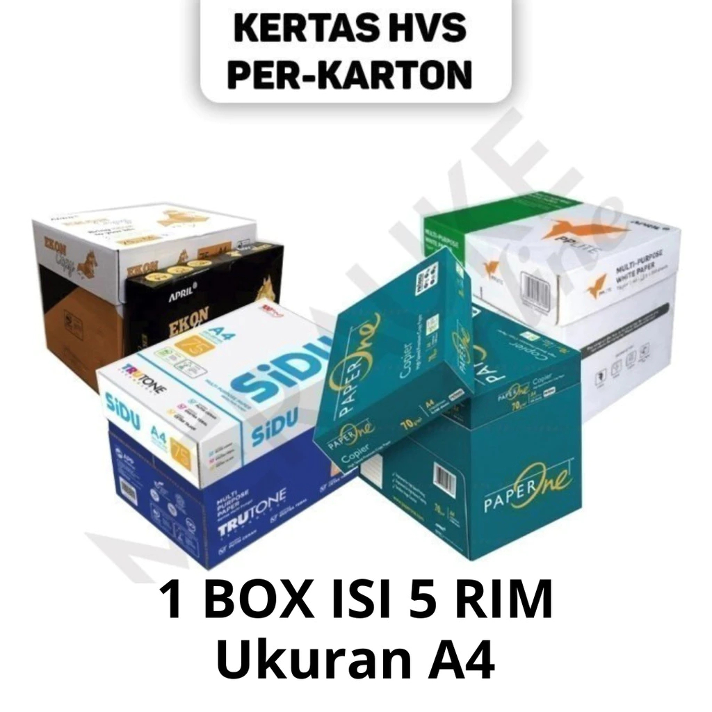 A4 paper 70 75 gsm PER-CARTON (1 CARTON / DUS contains 5 RIMS) | Shopee ...