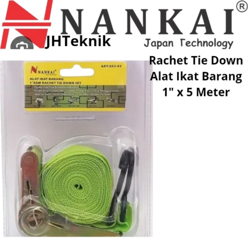Jhteknik Rachet Tie Down Set 1 X5 Meter Nankai Tie Tool 1 Inch X 5