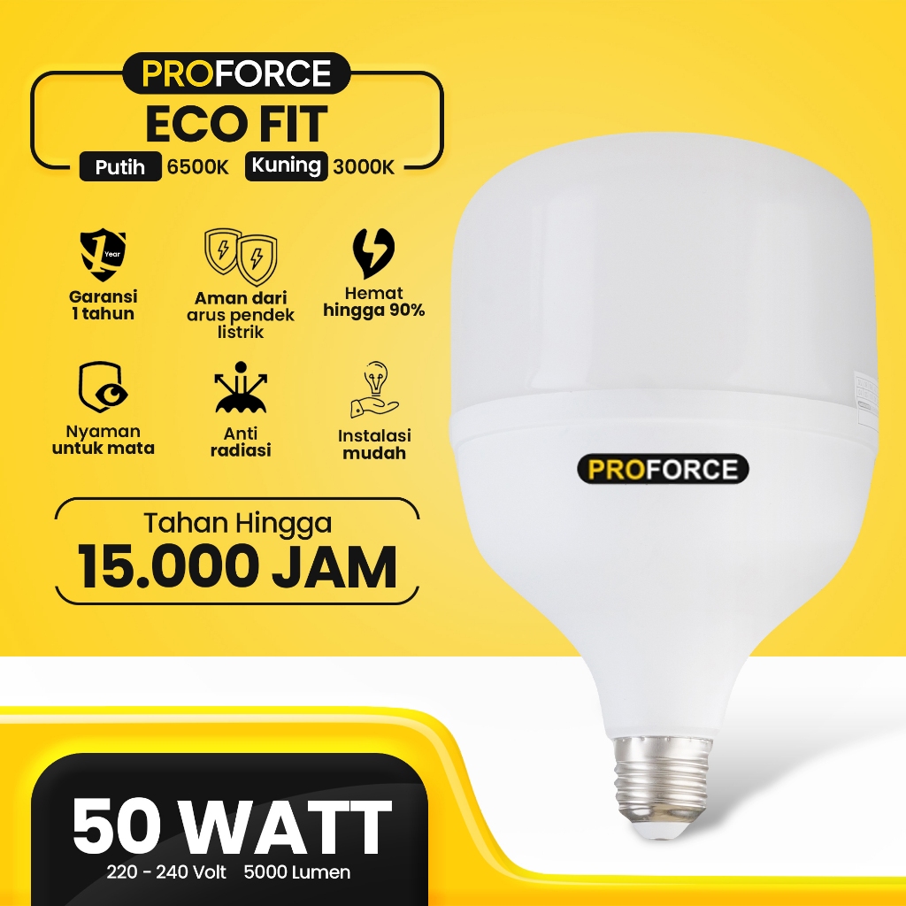 Proforce LED Bulb | Eco Fit 50 Watt 5000 Lumen | Shopee Malaysia