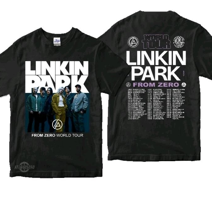 Linkin Park Official Band Logo T-Shirt - Men's Black Tee, Size M, Pull-On, Machine Washable