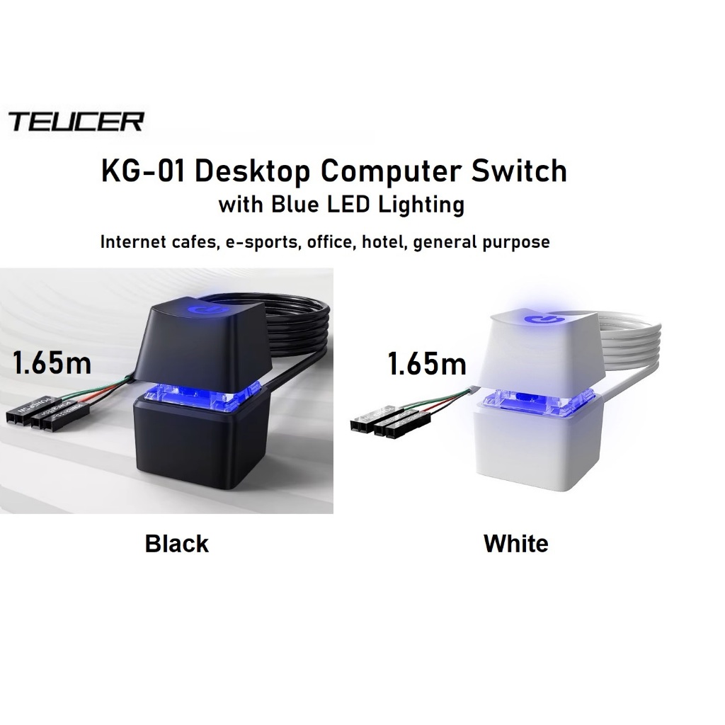 Teucer KG-01 Push Button Computer Desktop Power Switch PC Motherboard ...