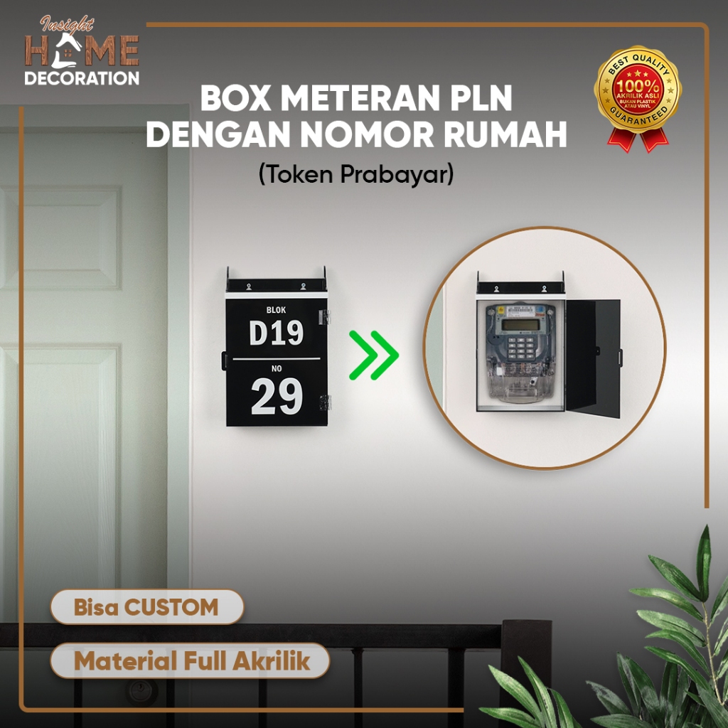Prepaid Electric Meter Box with House Numbers, Full Acrylic Material ...