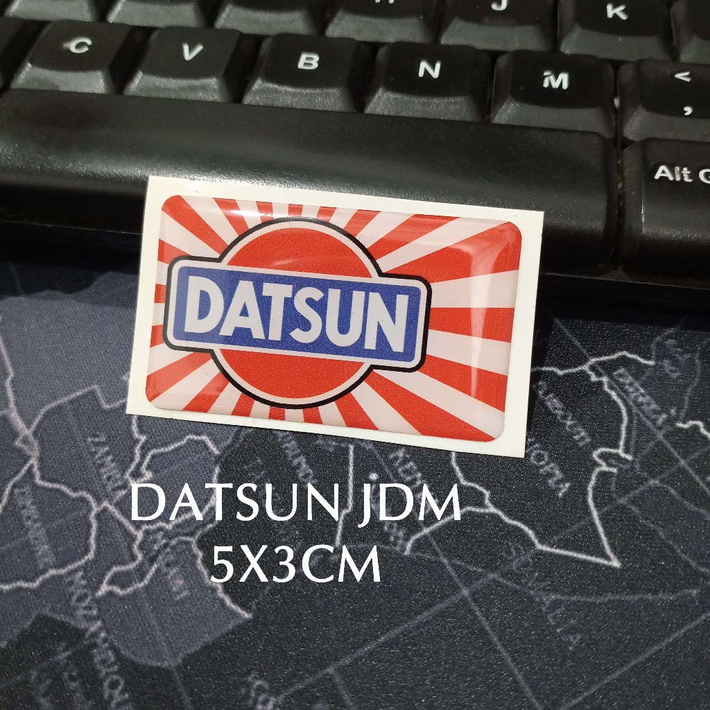 Japanese DATSUN JDM Resin Embossed Sticker Small 3D Lycal Logo Sticker ...