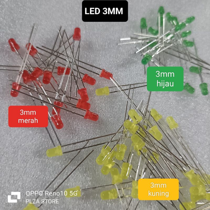 MERAH HIJAU 3MM LED LIGHTS RED/ YELLOW GREEN LED Light LED Bulb Price ...