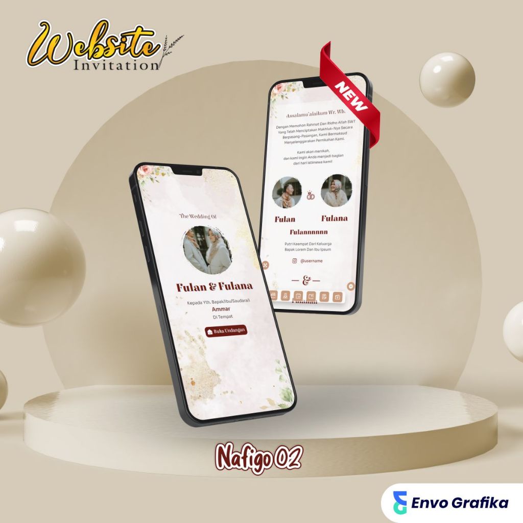 Digital Wedding WEBSITE Invitations | Nafigo ELEGANT WEBSITE INVITATION ...
