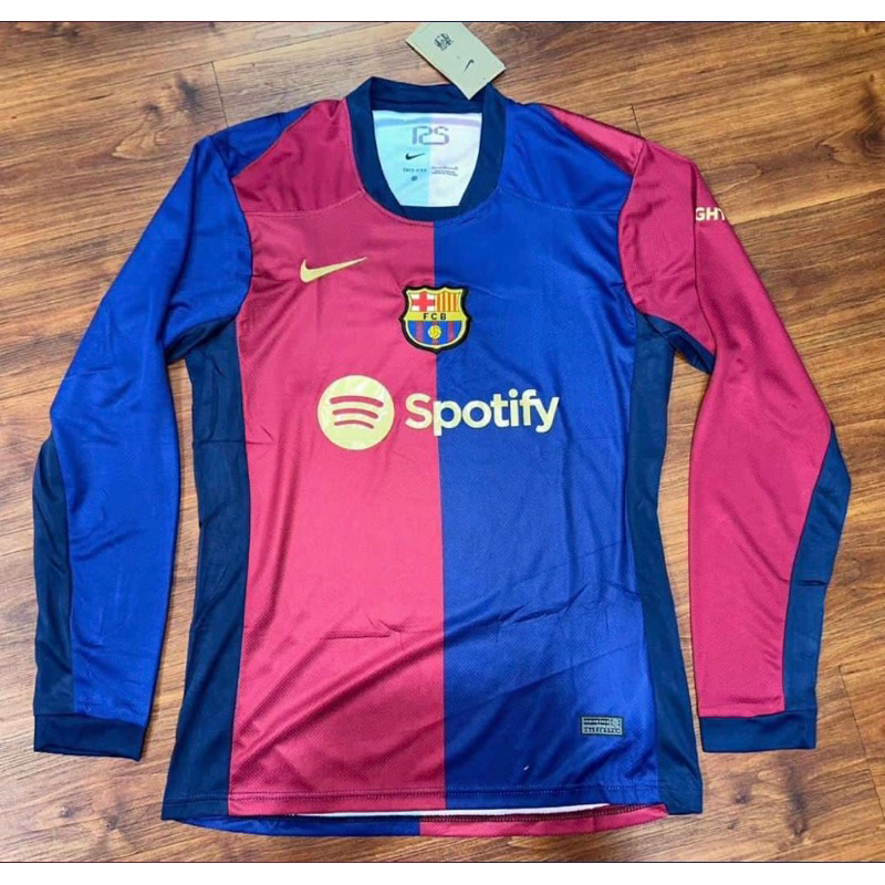 LONGSLEEVE Barcelona FOOTBALL JERSEY BARCA HOME LS 2024 2025 24 25 Shopee Malaysia