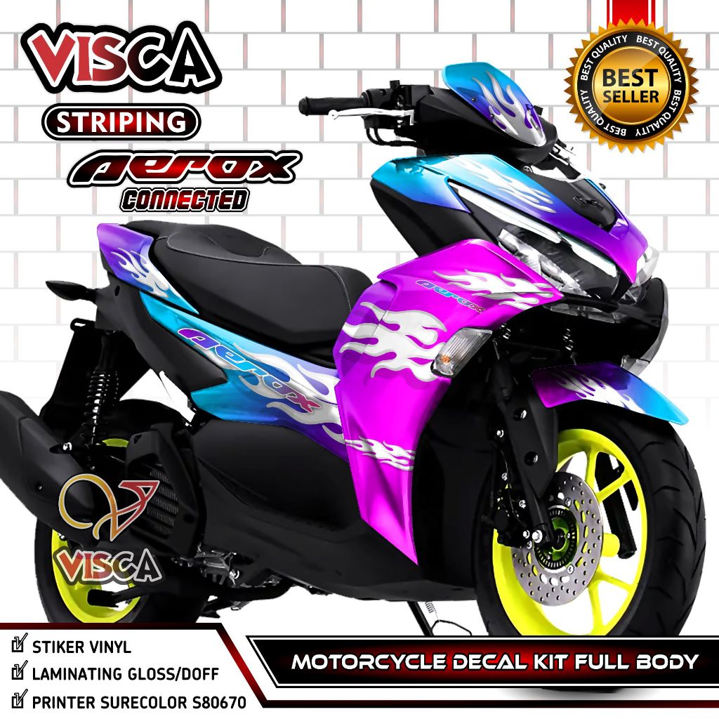 Aerox 155 Connected 2021 2022 Full Body Decal - Cool 2021 2022 Aerox ...