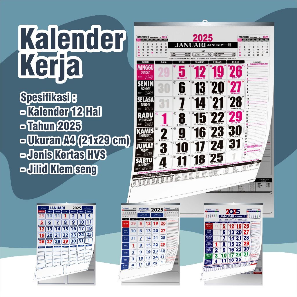 Work Calendar - Wall work calendar - work calendar 2025 | Shopee Malaysia