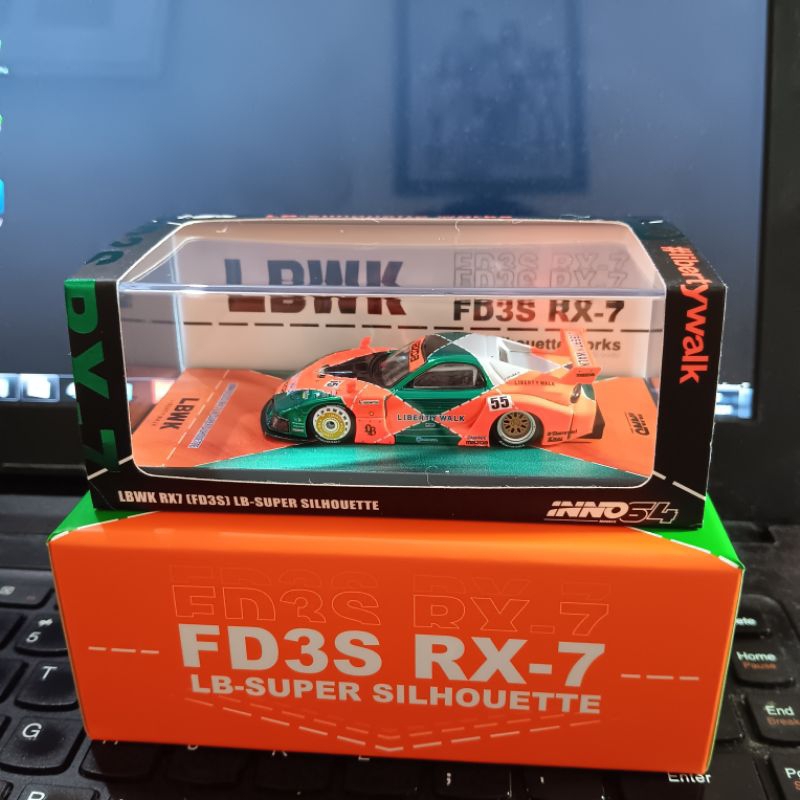 HIJAU INNO64 MAZDA RX7 FD3S LBWK LB SUPER SILHOUETTE GREEN ORANGE CHASE ...