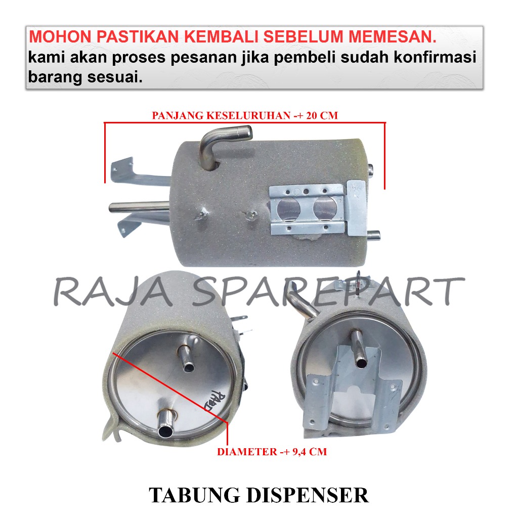 TABD TANK CAN / WATER DISPENSER HEATER CYLINDER / DISPENSER CYLINDER ...